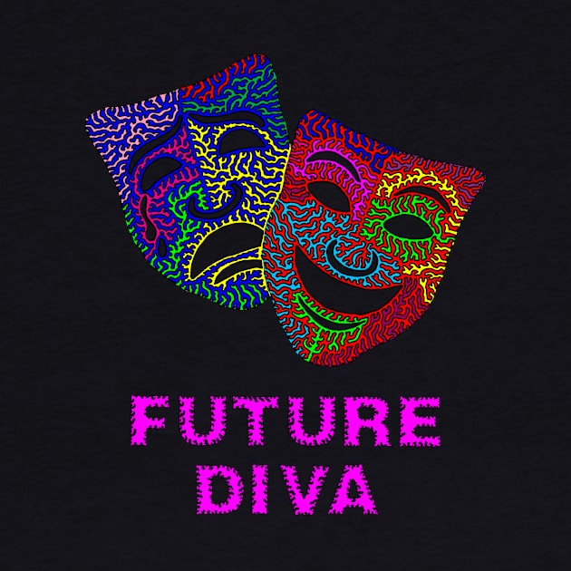 Future Diva - Comedy and Tragedy Masks by NightserFineArts